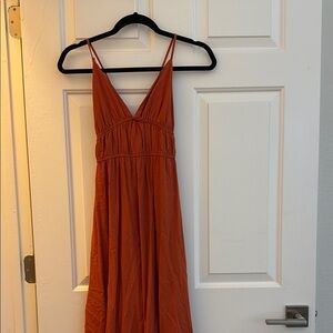 Elegant Rust Orange Women's Dress